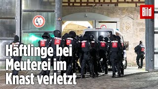 Gefängnismeuterei Polizei stürmt Knast in Thüringen  JVA Untermaßfeld [upl. by Odetta710]