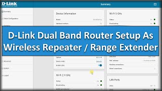 DLink Dual Band Router Setup As Wireless Repeater  Range Extender [upl. by Pliam]