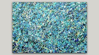 Abstract Multicolored Splatter Acrylic Painting [upl. by Cook]