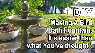 DIY Bird Bath Fountain  Easier than what youve thought [upl. by Flory]