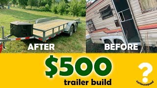 CAMPER to UTILITY TRAILER 500 Build [upl. by Adna930]