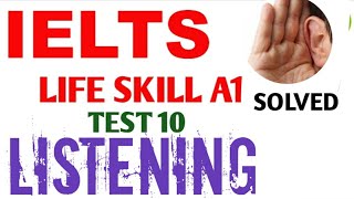 Listening A1 Life Skills  A1 Listening with Question amp Answers  A1 listening test 10 [upl. by Annav601]